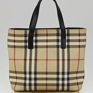 Burberry Nova Check Canvas Small tote